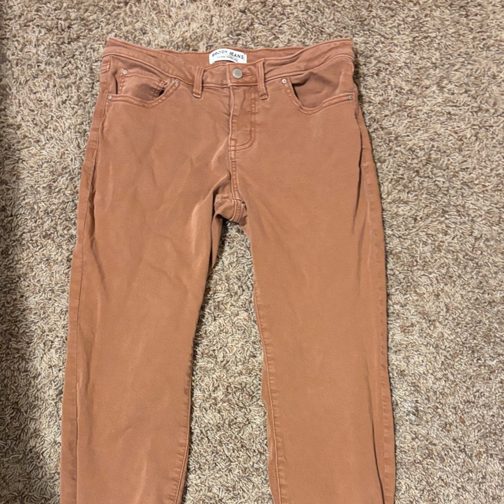 Mauve-Tone Skinny Jeans - Rust/Copper